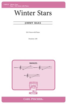 Winter Stars by Baas Jimmy Sara Teasdale for SSA and Piano