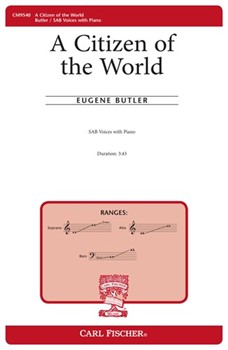 Citizen of the World by Butler Eugene for SAB and Piano