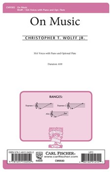 On Music by Wolff Christopher for SSA and Piano