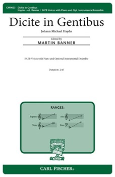 Dicite in Gentibus by Haydn Michael - Banner Martin - for SATB and Piano