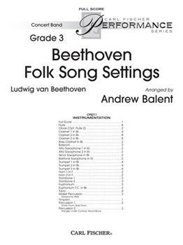 Beethoven Folk Song Settings by Beethoven Ludwig van - Balent Andrew - for