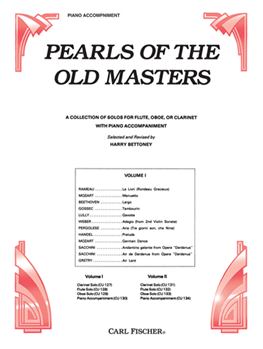 Pearls of the Old Masters for Flute, Vol. 1 - Piano Accompaniment