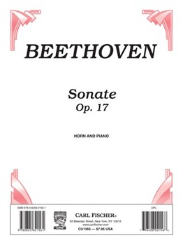 Sonate Opus 17 by Beethoven Ludwig van for French Horn and Piano