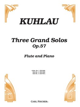 3 Grand Solos Opus 57 #1 by Kuhlau Friedrich for Flute and Piano (#1)