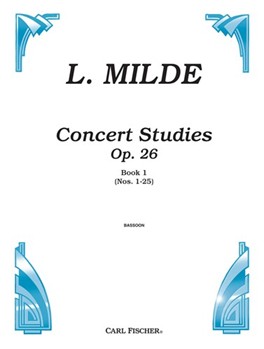 Concert Studies Opus 26 V 1 by Milde Ludvig for Bassoon Method (Vol 1)