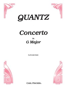 Concerto In G Major by Quantz Johann Joachim - Barge - for Flute and Piano