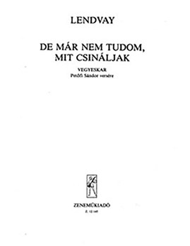 De mar nem tudom, mit csinaljak