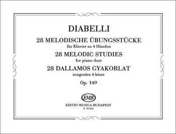 28 Melodic Studies within the range of a fifth for piano duet