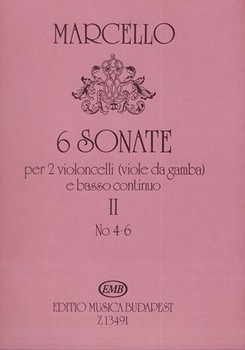 6 Sonaten for 2 Violoncellos (Viole da gamba) and Basso continuo Vol.2 (No. 4-6)
