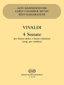 4 Sonate per flauto dolce e basso continuo (orig. per violino)