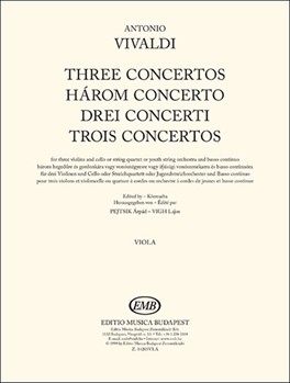 Three Concertos for three violins and cello or string quartet or youth string orchestra and basso continuo