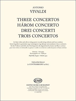 Three Concertos for three violins and cello or string quartet or youth string orchestra and basso continuo