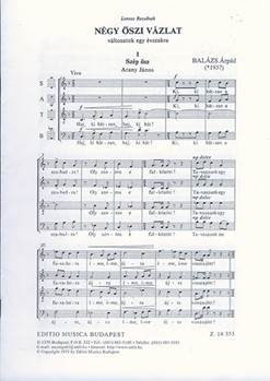 Negy oszi vazlat Valtozatok egy evszakra, vegyeskarra