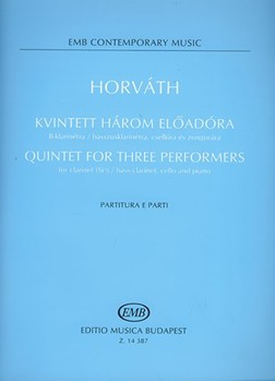 Quintet for three performers for clarinet (Sib) / bass clarinet, cello and piano