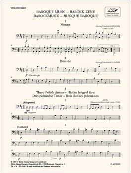 Baroque Music For three violins and cello or string quartet or children-s string orchestra