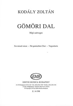 Gomori dal nepi szovegre for mixed voices