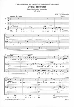 Mundi renovatio Szentviktori Adam himnuszara noi karra