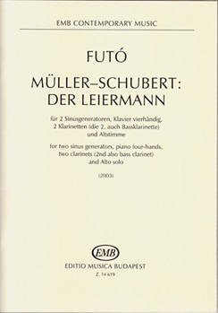 Muller-Schubert: Der Leiermann for two sinus generators, piano four-hands, two clarinets (2nd also bass clarinet) and Alto solo