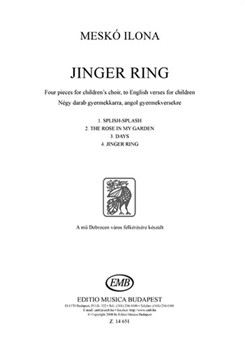 Jinger ring Four pieces for children's choir, to English verses for children