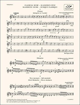 Classical Music For three violins and cello or string quartet or children-s string orchestra