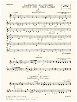 Classical Music For three violins and cello or string quartet or children-s string orchestra