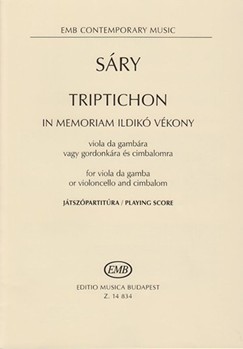 Triptichon - in memoriam Ildiko Vekony (2011) for viola da gamba or violoncello and cimbalom
