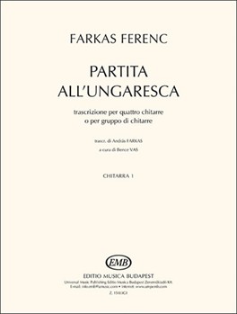 Partita all'ungaresca trascrizione per quattro chitarreo per gruppo di chitarre