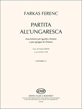 Partita all'ungaresca trascrizione per quattro chitarreo per gruppo di chitarre