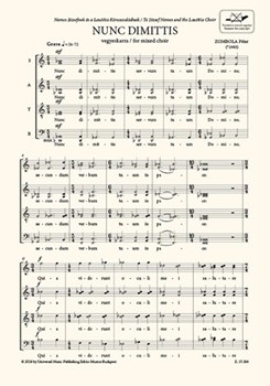 Nunc dimittis for mixed choir