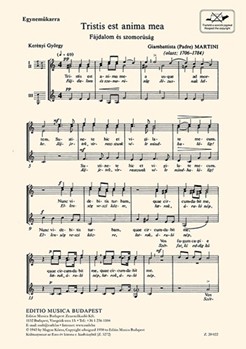 Tristis est anima mea - Fajdalom es szomorusag egynemukarra