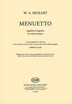 Menuetto for violin and piano Offprint from volume III of Mozart Album for violinists (Z. 5213)