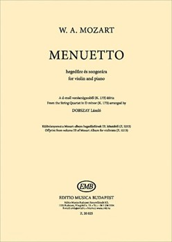 Menuetto for violin and piano Offprint from volume III of Mozart Album for violinists (Z. 5213)