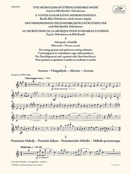 The Microcosm of String Ensemble Music Vol.3 based on Bela Bartok's Mikrokosmos - Advanced (for string quartet and quintet or string orchestra