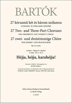 Hejja, hejja, karahejja! 27 Two- and Three-Part Choruses for Children's and Women's Voices , Volume II, No. 4 (BB 111a, 1935)