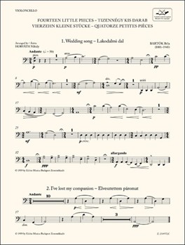 14 Little Pieces For three violins and cello or string quartet or youth string orchestra