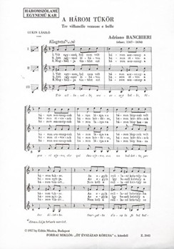 Tre villanelle vezzose e belle