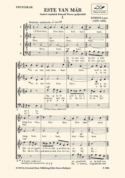 Este van mar Folksongs from F. Konczol's collection