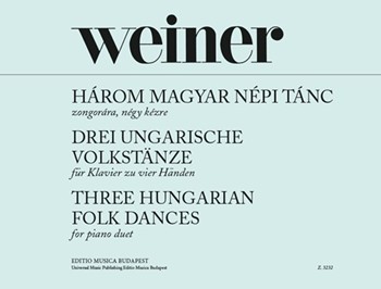 Three Hungarian Folk Dances Piano duet arrangement of the string orchestra version for young pianists by the composer