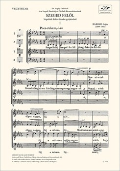 Szeged felol Folksongs from S. Balint's collection