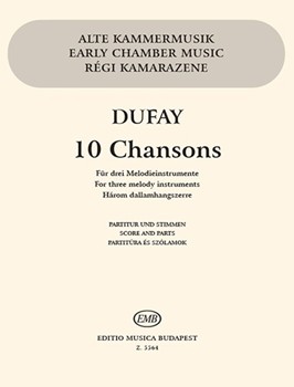 10 Chansons for three melodic instruments (recorders, violins, flutes, clarinets...)