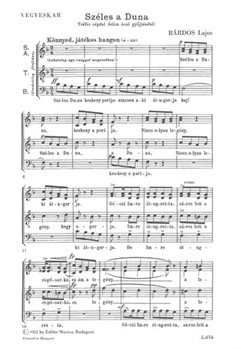 Szeles a Duna Folksong from J. Adam's collection