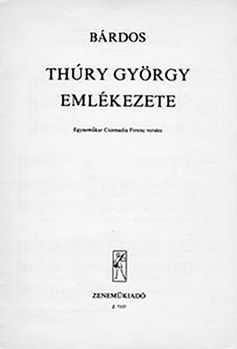 Thury Gyorgy emlekezete