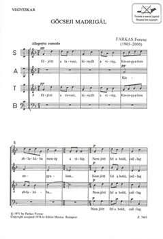 Madrigal from Gocsej