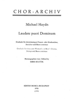 Graduale. Laudate pueri Dominum fur drei Frauenstimmen und Streicher mit Basso Continuo