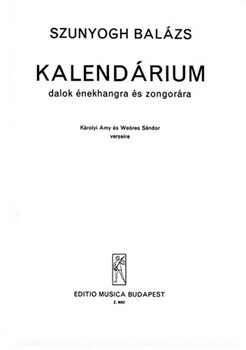 Calendar to poems by A. Karolyi and S. Weores
