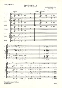 Magnificat for double chorus and orchestra with basso continuo