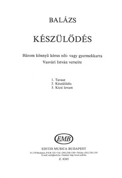 Keszulodes Harom konnyu korus noi- vagy gyermekkarra