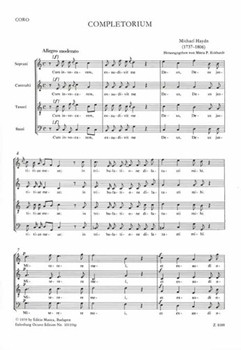 Completorium fur gemischten Chor und Orchester