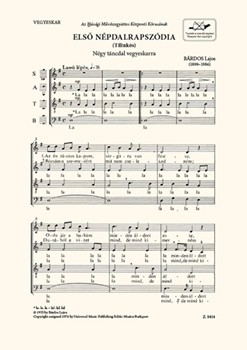 Elso nepdalrapszodia First Folksong Rhapsody. Four dance songs