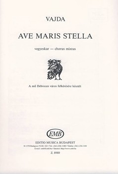 Ave maris stella Hommage a Lajos Bardos